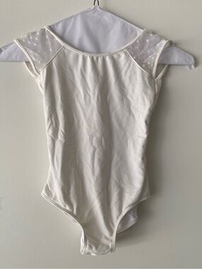 Bloch White Leotard with Heart Sleeves - Dance Classwear